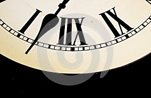 Close Up of Antique Clock Face