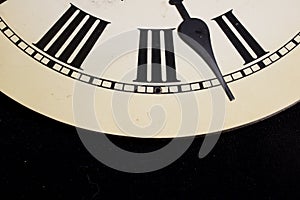 Close Up of Antique Clock Face