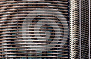 Close up architectural detail from skyscraper building exterior