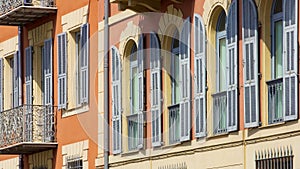 Close-up architectural details of residential building, modern design solution