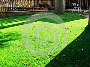 Close up of the artificial grass turf background