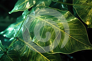 close-up of artificial leaf mimicking photosynthesis