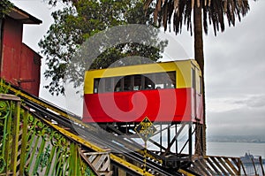 Close up of the Artilleria ascensor in Valparaiso photo