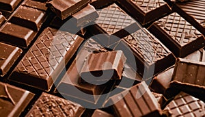 Assorted Chocolate Bars Close-Up