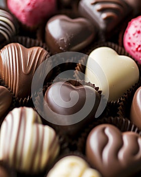 Close Up of Assorted Chocolates Box