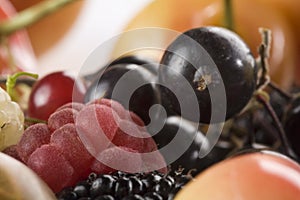 Close up of assorted summer berries