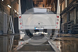 Close up of auto preparing for work with passengers