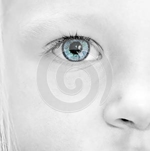 Close up baby eye