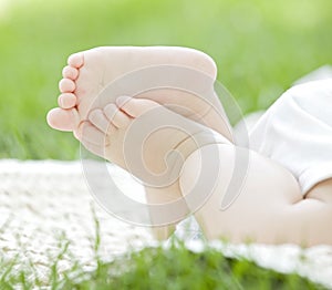 Close-up of baby feet