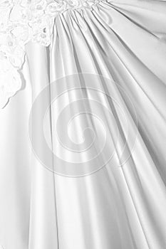 Close Up background of bridal dress