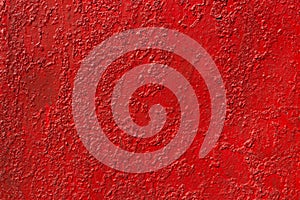 Close up background rough texture of abstract surface painted red