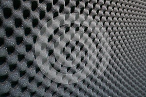 Close up, Background of studio sound acoustical foam. photo inside.