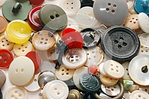 Close up background from various buttons