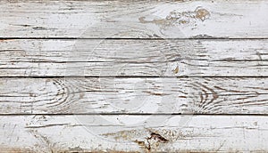 Close up background of white painted wooden planks