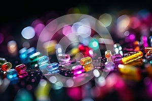 Close-up of bacteria microscopic organisms under the microscope in high detail and magnification