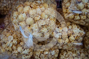 Close up of bags of Kettlecorn photo