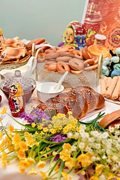 Close-up of baked sweet foods .