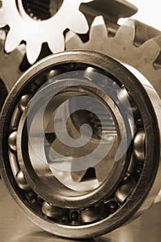 Close-up of ball-bearing