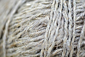 Close up of a ball of string texture