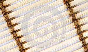 Close up of bamboo mat background