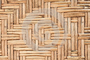 Close up of bamboo partition woven work.