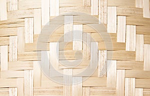 Bamboo wood interlace texture in seamless patterns brown background photo