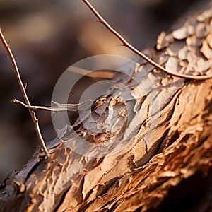 a close up of the bark of a tree