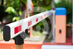 Close up Barrier Gate Automatic system for security.