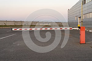 Close up Barrier Gate Automatic system for security. Automatic entry system