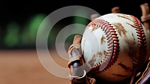 close up of baseball