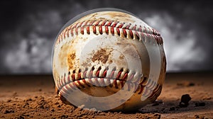 close up of a baseball