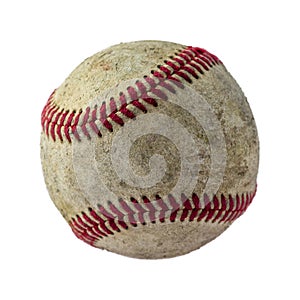 Close - up baseball ball isolated on a white background