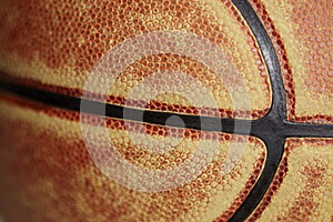 Close up of basketball