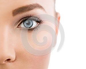 Close up of beautiful blue eye