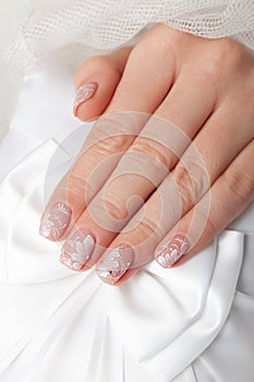 Close-up of beautiful manicured nails