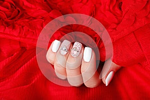 Close-up of beautiful manicured nails