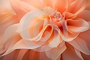 Close up of beautiful orange dahlia flower. Abstract floral background