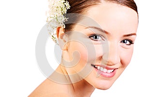 Close up of a beautiful smiling woman