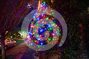 Close-up of a beautifully decorated Christmas Tree