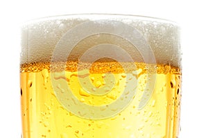 Close up of beer pint photo