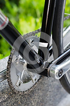 Close up of bicycle detail