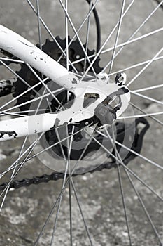 Close up of a Bicycle wheel