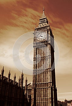 Close up of Big Ben Clock Tower