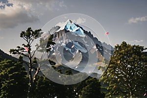 Close-up of the big mount