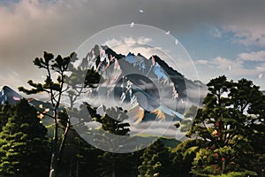 Close-up of the big mount