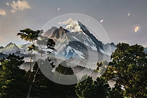 Close-up of the big mount