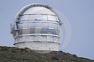 Close-up of a big telescope photo