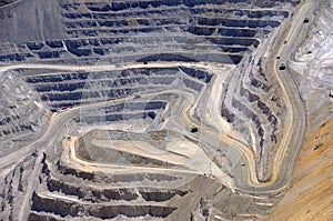 Close-up of Bingham Kennecott Copper Mine photo