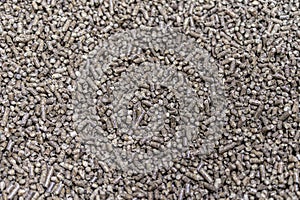 Close-up of biomass pellets texture