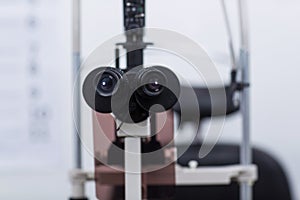 Close-up of biomicroscope